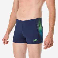 Bokserki pływackie męskie Speedo. Niebieskie kąpielówki męskie Speedo, m, bez wzorów, z poliesteru, do pływania. Za 149.99 zł.