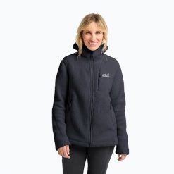 Bluza polarowa damska Jack Wolfskin Cradle Mountain Pile Full Zip. Szare bluzy damskie Jack Wolfskin, bez wzorów, z polaru, bez kaptura, trekkingowe. Za 509.99 zł.