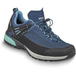 Buty trekkingowe damskie MEINDL Speed Trail Lady GTX, z membraną Gore-Tex. Niebieskie obuwie sportowe damskie Meindl, bez wzorów, z gore-texu, trekkingowe. W wyprzedaży za 616.85 zł.