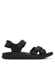 Clarks Sandały Wesley Shore 26182010 Czarny. Czarne sandały męskie Clarks, z nubiku, bez zapięcia. Za 219.99 zł.