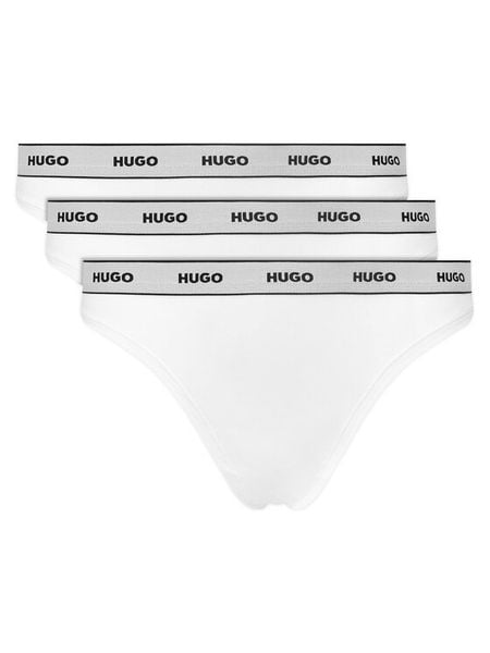 HUGO Komplet stringów Triplet Thong Stripe 50545680 Biały. Białe stringi damskie Hugo, xs, bez wzorów, z bawełny. Za 189.99 zł.