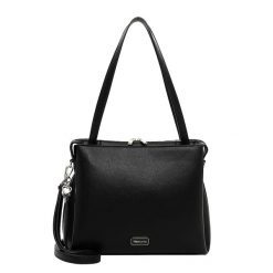 Tamaris Torebka Shopper TAS Katharina Torebki 1 ct Czarny Damski. Czarne torby na ramię damskie Tamaris, bez wzorów, z poliesteru, biznesowe, z tłoczeniem, bez dodatków. Za 278.99 zł.