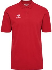 Koszulka sportowa polo męska Hummel hmlGO 2.0 POLOl. Czerwone koszulki sportowe męskie Hummel, m, bez wzorów, z bawełny, bez kołnierzyka, bez ramiączek. Za 99.00 zł.