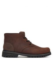Skechers Trzewiki Quintero - Damien 205903/DKBR Brązowy. Brązowe botki męskie Skechers, bez wzorów, ze skóry, bez zapięcia. Za 499.99 zł.