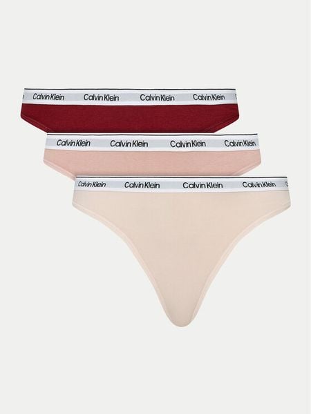 Calvin Klein Underwear Komplet stringów 000QD5209E Kolorowy. Stringi damskie Calvin Klein Underwear, l, bez wzorów, z bawełny. Za 139.99 zł.