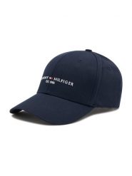 Tommy Hilfiger Czapka z daszkiem Th Established Cap AM0AM07352 Granatowy. Niebieskie rękawiczki męskie Tommy Hilfiger, bez wzorów, z materiału. Za 119.99 zł.