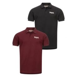 Koszulka polo o klasycznym kroju Lonsdale Lingholme (x2). Czarne koszulki polo męskie Lonsdale, xl, bez wzorów, z bawełny, klasyczne, bez ramiączek. Za 261.50 zł.