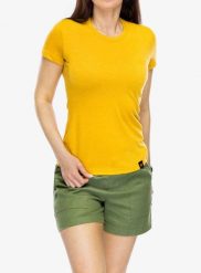 Koszulka szybkoschnąca damska Turbat Cozy SS T-Shirt. Żółte t-shirty damskie TURBAT, xl, bez wzorów, z materiału, klasyczne, bez kołnierzyka. Za 54.99 zł.