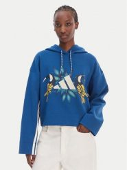 Adidas Bluza Farm Rio KS2104 Granatowy Loose Fit. Niebieskie bluzy damskie Adidas, l, bez wzorów, z bawełny, bez kaptura. Za 279.99 zł.