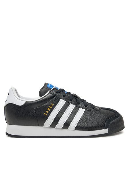 Adidas Sneakersy Samoa J JQ5089 Czarny. Czarne buty sportowe dziewczęce Adidas, bez wzorów, ze skóry, bez zapięcia. Za 219.99 zł.
