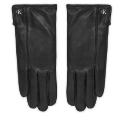 Rękawiczki Damskie Calvin Klein. Czarne rękawiczki damskie Calvin Klein, bez wzorów. Za 349.99 zł.