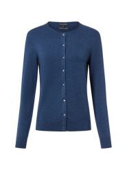 Franco Callegari Kardigan damski z zawartością kaszmiru Kobiety niebieski marmurkowy, S. Niebieskie kardigany damskie Franco Callegari, s, bez wzorów, z bawełny. Za 299.95 zł.