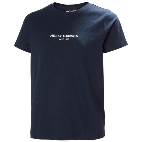 Koszulka damska Helly Hansen Core 2.0. Niebieskie koszulki sportowe damskie Helly Hansen, bez wzorów, z bawełny, bez kołnierzyka, bez ramiączek. Za 172.50 zł.