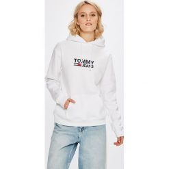 Tommy Jeans - Bluza. Szare bluzy damskie Tommy Jeans, z nadrukiem, z bawełny. Za 399.90 zł.