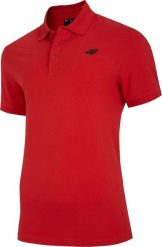 4f t-shirt męski NOSH4-TSM008 CZERWONY r. S. Czerwone t-shirty męskie 4f, m, bez wzorów, bez kołnierzyka. Za 66.78 zł.
