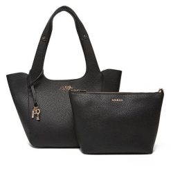 Torebka Guess. Czarne torebki do ręki damskie Guess, z aplikacjami, klasyczne, bez dodatków. Za 549.99 zł.
