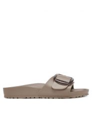 Birkenstock Klapki Madrid Big Buckle Eva 1030479 Beżowy. Brązowe klapki damskie Birkenstock, bez wzorów, z syntetyku, bez obcasa. Za 249.99 zł.