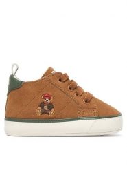 Polo Ralph Lauren Trzewiki RL06198267 Brązowy. Brązowe buty sportowe chłopięce Polo Ralph Lauren, bez wzorów, ze skóry, bez zapięcia. Za 379.99 zł.