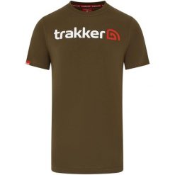 Koszulka Męska Wędkarska T-Shirt Logo Trakker Cr Logo Bawełna. Brązowe koszulki sportowe męskie TRAKKER, l, bez wzorów, z bawełny, sportowe, bez kołnierzyka. Za 99.99 zł.