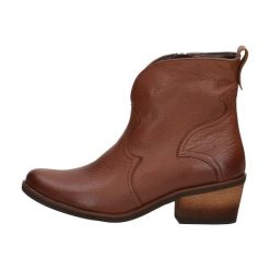 Brązowe Polskie kowbojki damskie botki zimowe Deoni B71b Brąz Groch. Brązowe botki damskie Deoni, na jesień, z polaru, eleganckie, bez obcasa, na obcasie, bez zapięcia. Za 529.00 zł.