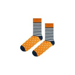 Skarpetki Blue Mustard. Niebieskie skarpety męskie marki Soxstory, z napisami. Za 16.00 zł.