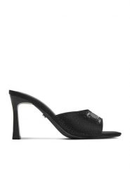 Juicy Couture Klapki CEO-259-29-06 Czarny. Czarne klapki damskie Juicy Couture, bez wzorów, z materiału, bez obcasa. Za 249.99 zł.