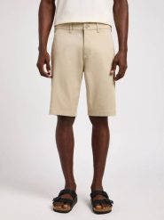 MESKIE SZORTY LEE REGULAR CHINO SHORT STONE 112349200. Szorty męskie Lee, bez wzorów, z materiału. Za 149.99 zł.