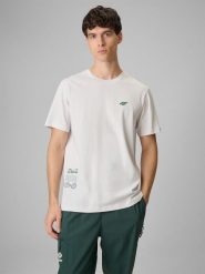 T-shirt męski 4F 4FRSS26TTSHM3814. Czarne t-shirty męskie 4f, m, bez wzorów, z bawełny, klasyczne, bez kołnierzyka. Za 79.99 zł.