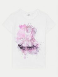 Coccodrillo T-Shirt WC5143202VGA Biały Regular Fit. Białe t-shirty i topy dla dziewczynek COCCODRILLO, bez wzorów, z bawełny, bez ramiączek. Za 39.99 zł.