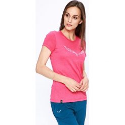 Salewa - Top. Różowe topy damskie Salewa, z bawełny, z okrągłym kołnierzem, z długim rękawem. W wyprzedaży za 89.90 zł.