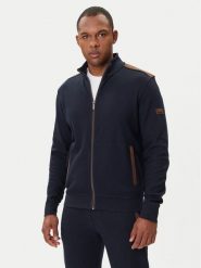 Bugatti Bluza 8700-85050D Granatowy Regular Fit. Niebieskie bluzy męskie Bugatti, m, bez wzorów, z bawełny, bez kaptura. Za 599.99 zł.