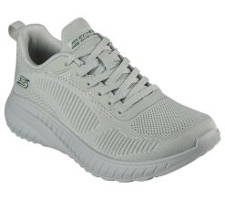 Buty do chodzenia damskie Skechers 117209SAGE. Zielone obuwie sportowe damskie Skechers, bez wzorów, z materiału, trekkingowe. Za 354.00 zł.