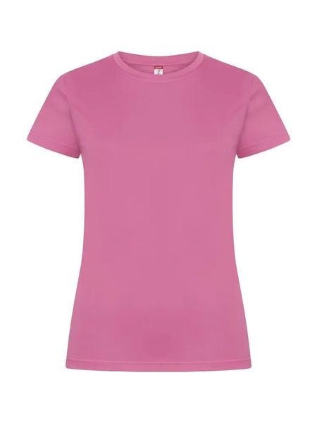 Clique Basic Active-T Damska koszulka z barwionej przędzy – Active Pink. Czerwone t-shirty damskie CLIQUE, l, bez wzorów, z dzianiny, bez kołnierzyka. Za 100.90 zł.