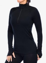 Bluza termoaktywna damska Houdini Desoli Light Half Zip. Czarne bluzy damskie Houdini, l, bez wzorów, z materiału, bez kaptura. Za 497.30 zł.