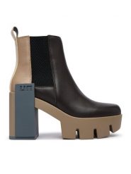 United Nude Botki Grip Chelsea Mid V 1103316116 Brązowy ciemny. Brązowe botki damskie United Nude, ze skóry, bez obcasa, na słupku, bez zapięcia. Za 1,649.00 zł.