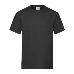 Męska Gruba Bawełniana Koszulka. Czarne koszulki sportowe męskie Fruit of the Loom, m, bez wzorów, z bawełny, bez kołnierzyka, bez ramiączek, trekkingowe. Za 30.99 zł.