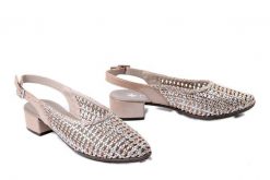 RIEKER 47078-90 metallic, czółenka damskie. Żółte czółenka damskie Rieker, bez wzorów, bez obcasa, bez zapięcia. Za 271.92 zł.