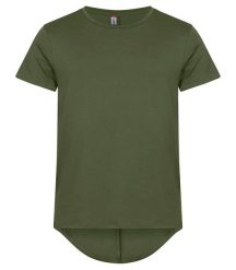 Clique T-shirt męski Brooklyn bawełniany – relaxed fit, wydłużony krój – olive. Zielone t-shirty męskie CLIQUE, m, bez wzorów, z bawełny, bez kołnierzyka. Za 108.05 zł.