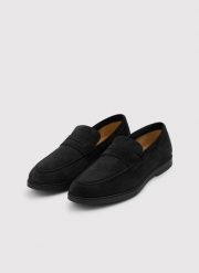 PAKO LORENTE – Czarne zamszowe mokasyny męskie. Czarne mokasyny męskie Pako Lorente, na jesień, ze skóry, eleganckie. Za 399.99 zł.