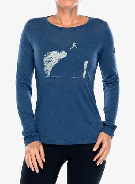 Bluza damska Super.natural Jumping Jacky LS. Niebieskie bluzy damskie super.natural, m, bez wzorów, z materiału, bez kaptura. Za 299.99 zł.