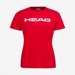 T-shirt damski Club Lucy. Czerwone koszulki sportowe damskie Head, xl, bez wzorów, z bawełny, bez kołnierzyka, bez ramiączek. W wyprzedaży za 87.50 zł.