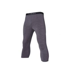 Męskie legginsy termoaktywne 3/4 ze 100% wełny merynosów - Finn 210. Szare legginsy sportowe męskie FJORK MERINO, m, bez wzorów, z wełny, narciarskie. Za 479.00 zł.