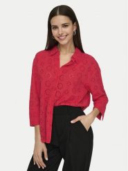 JDY Koszula Tallie 15292179 Czerwony Regular Fit. Czerwone bluzki damskie JDY, m, bez wzorów, z bawełny, bez kołnierzyka, bez ramiączek. Za 99.99 zł.