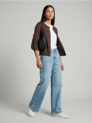 Wiskozowy kardigan - brązowy. Brązowe kardigany damskie Sinsay, l, bez wzorów, z wiskozy. Za 29.99 zł.