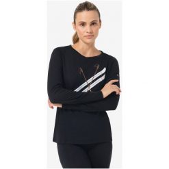 Koszulka z długim rękawem damska SUPER.NATURAL W Kryssede Ski. Czarne t-shirty damskie super.natural, xl, bez wzorów, bez kołnierzyka. Za 279.99 zł.