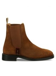 Gant Sztyblety 29553771 Brązowy. Brązowe botki damskie GANT, ze skóry, bez obcasa, na płaskiej podeszwie, bez zapięcia. Za 499.99 zł.