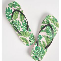 Klapki w liście monstery - Wielobarwny. Klapki damskie marki Sinsay. Za 14.99 zł.