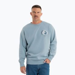 Bluza męska Pitbull Planet Surf Crewneck Sweatshirt. Niebieskie bluzy sportowe męskie PITBULL, l, bez wzorów, z bawełny, bez kaptura, na fitness i siłownię. Za 169.99 zł.