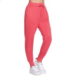 Spodnie sportowe damskie Skechers Skechluxe Restful Jogger Pant. Czerwone obuwie sportowe damskie Skechers, l, bez wzorów, z elastanu, na fitness i siłownię. Za 159.99 zł.