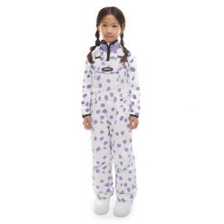 Dziewczęce spodnie snowboardowe z szelkami Sporty zimowe SIROKO KB1-G Polka. Fioletowe buty zimowe dziewczęce SIROKO, bez wzorów, bez zapięcia. W wyprzedaży za 367.95 zł.